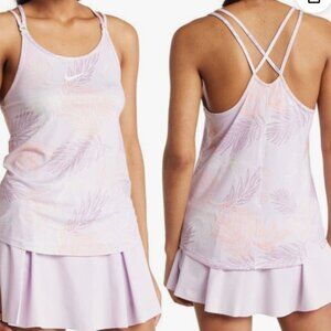 NWT Nike One Luxe Print Strappy Camisole Tank Lavender - Size M